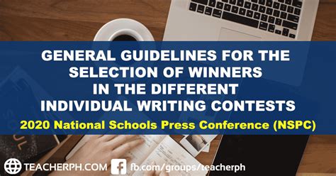 2020 NSPC Individual Writing Contest Guidelines.